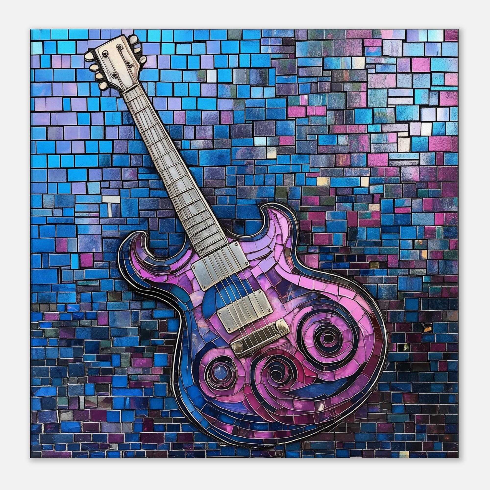 ギター Mosaic Electric Guitar Mosaic, Mosaic Artwork Canvas of Musical