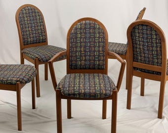 Danish Modern Set of 5 Teak Chairs