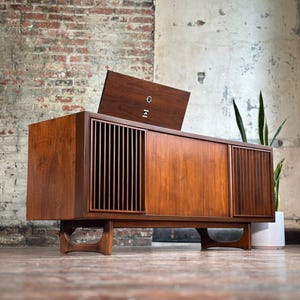 Customizable RCA Annapolis Retro-Engineered Mid Century Modern Stereo Console Cabinet with Restoration Included