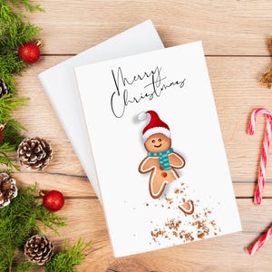 Carte de Noël | Noël en pain d'épice | Carte mignonne de Noël | carte pour lui | carte pour elle | amateur de pain d'épice | Carte saisonnière | Carte drôle | A6