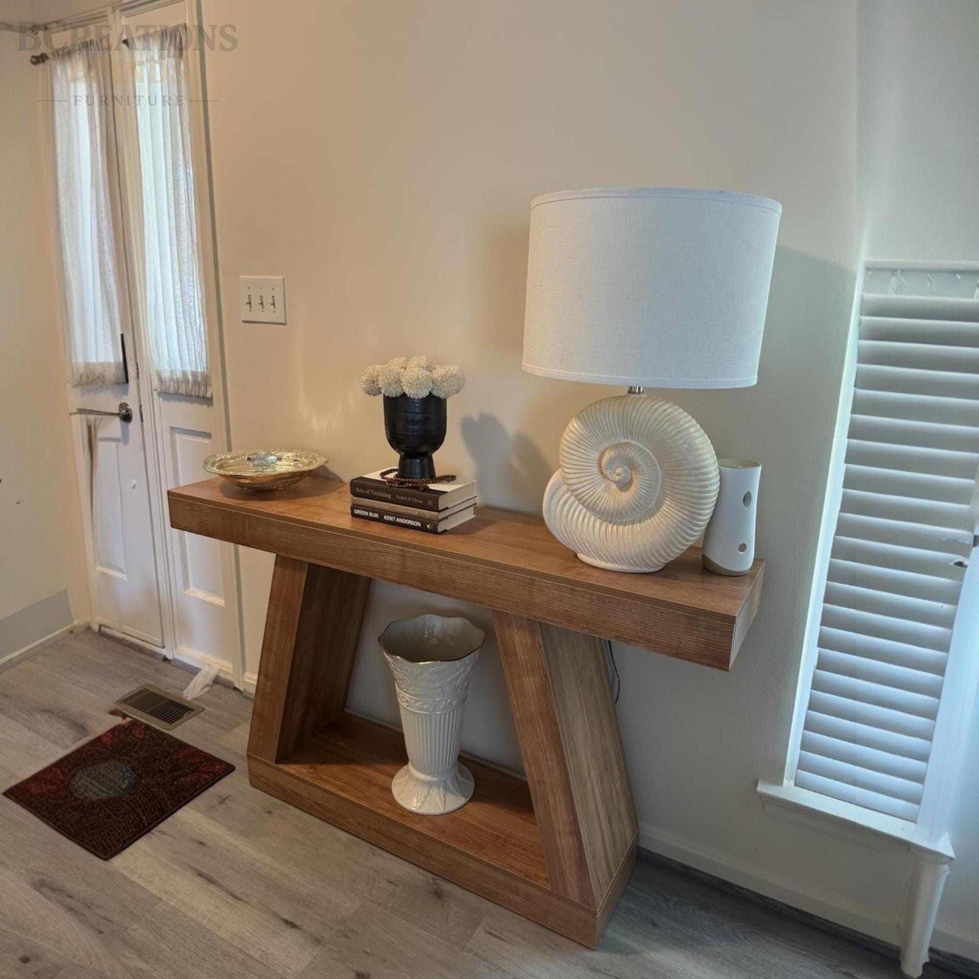 Rustic Farmhouse Console Table | Industrial Wooden Entryway Furniture ...
