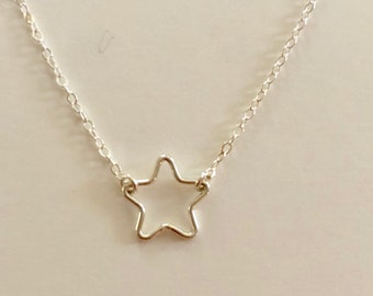 Dainty Star Necklace: 14k Gold Filled or Sterling Silver