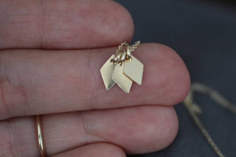 Delicate Necklace Bridesmaids Gift Gold Necklace Sterling Etsy