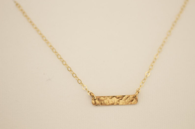 Gold Choker Gold Bar Necklace Gold Bar Bar Choker Dainty Etsy