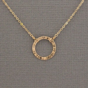 Circle Necklace, Gold Circle Necklace, Dainty Necklace, Dainty Gold Necklace,  Karma Necklace, Simple Necklace