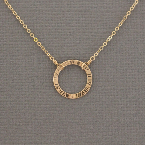 Circle Necklace, Gold Circle Necklace, Dainty Necklace, Dainty Gold Necklace,  Karma Necklace, Simple Necklace