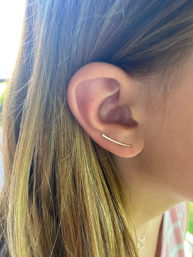 Ear Climbers Gold Ear Climbers Silver Ear Climbers Arch Bar Etsy