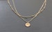 Delicate Necklace, Dainty Gold Necklace, Layered Necklace, Dainty Necklace, Sterling Silver, Hammered Disc, Pounded Metal, Satellite, N79 