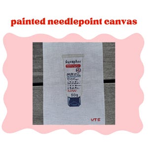 Petroleum Jelly - Painted Needlepoint Canvas