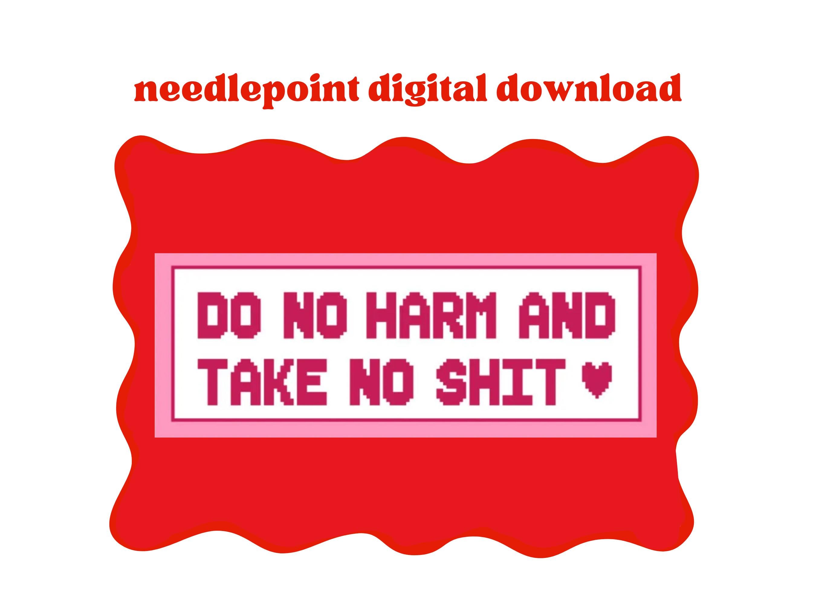 Do No Harm and Take No Shit - Digitale Nadelspitzen-Stickerei