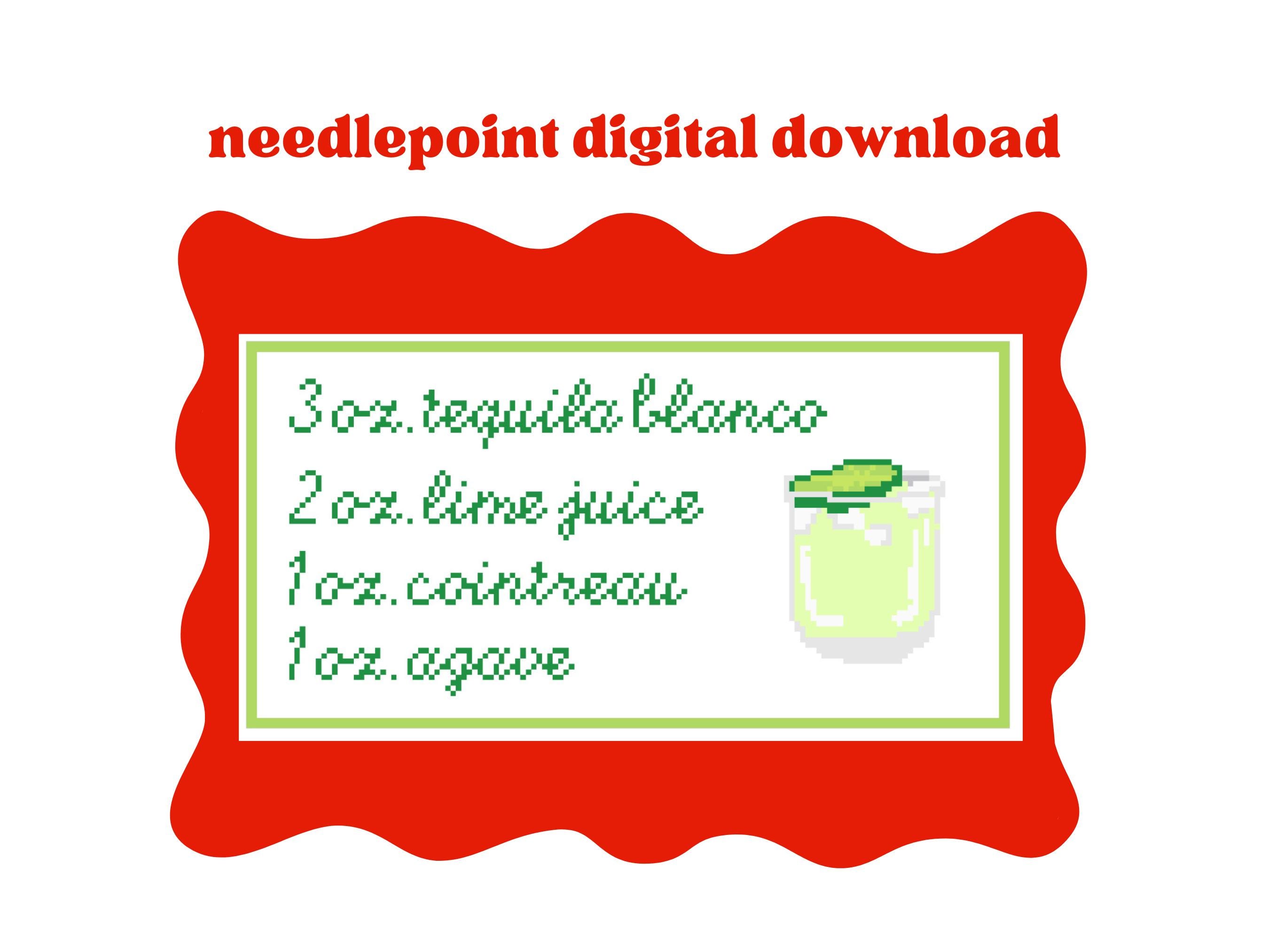 Margarita Rezept - Digitale Stickvorlage