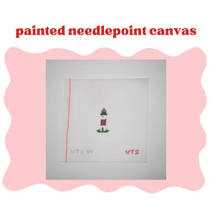 Mini Sankaty Light- Painted Needlepoint Canvas