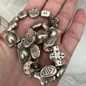 A fun unisex gift. Vintage Silver Choker Bracelet. Vintage Handmade 14 inches. Solid heavyweight. Authenticity. Minimal, boho style.