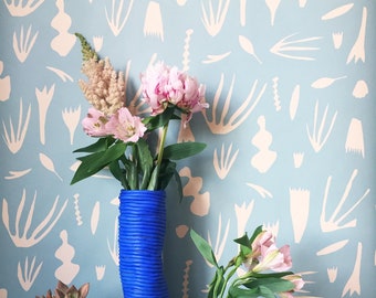 Removable Wallpaper // Reef Ocean Wallpaper // Perfect for renters and DIY projects
