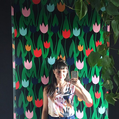 Removable Wallpaper / Tulip Shakur Print / Assorted Lengths / Perfect for Renters or Owners