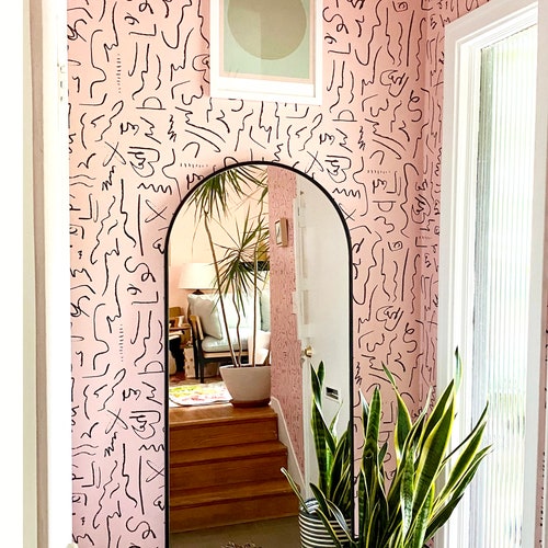 Removable Wallpaper / Mirror Mirror Face Print / Perfect for Etsy