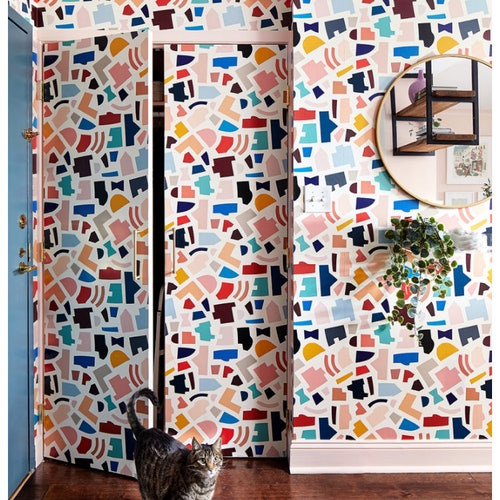 Removable Wallpaper // City Plan East // Adheres to walls and shelves // Fully removable