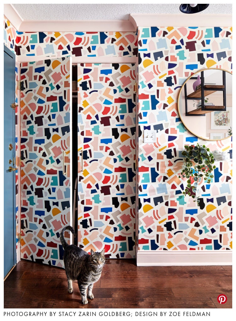 Amovible Fond d'écran/City Plan Adhère Aux Murs et Des Étagères