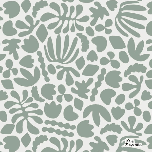 Sage Green Removable Wallpaper Etsy