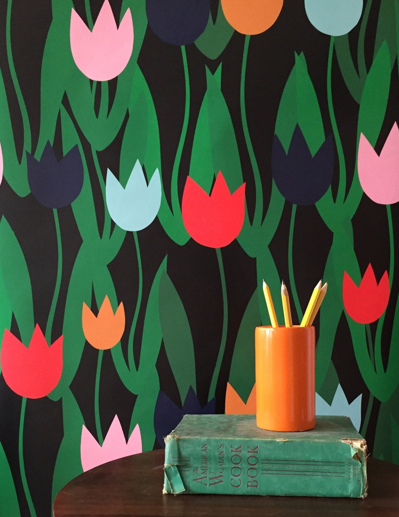 Removable Wallpaper / Tulip Shakur Print / Assorted Lengths / image 2