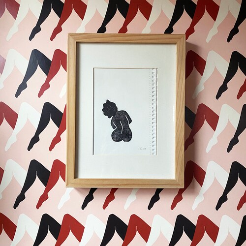 Removable Wallpaper // Leggy Guggenheim in Peach // Perfect for renters // Assorted lengths available