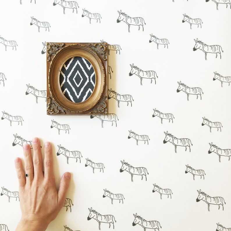 Removable Wallpaper // Zebra Print // Assorted lengths // image 4