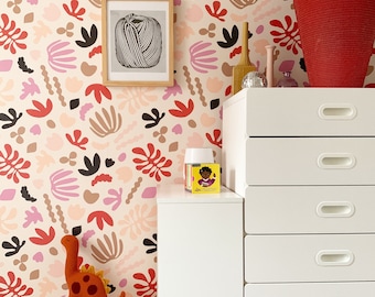 Removable Wallpaper / Muse in June Wallpaper / Assorted lengths / Perfect for Renters and owners