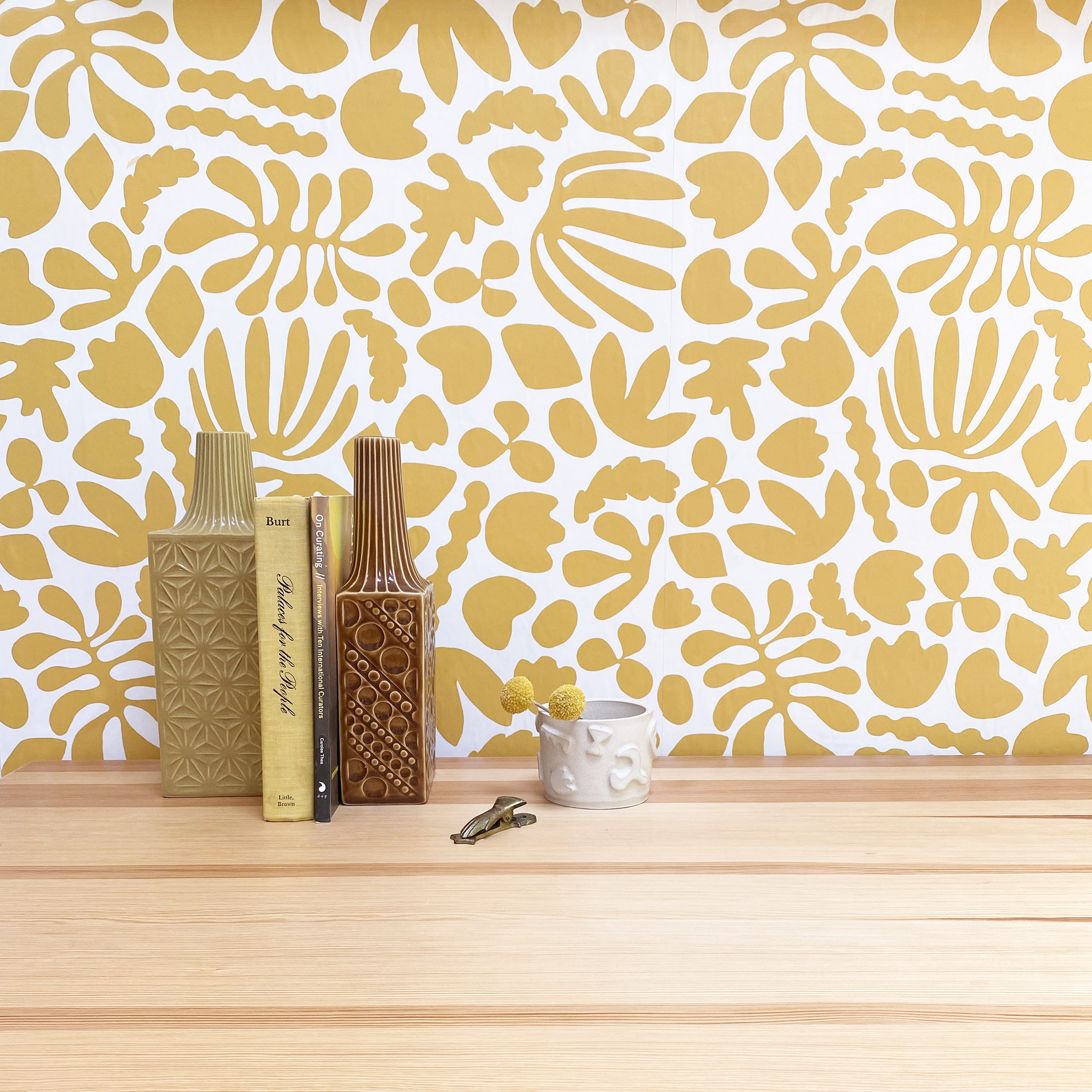 Removable Wallpaper // Muse Mustard // Removable and Perfect - Etsy
