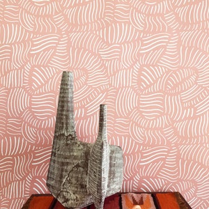 Removable Wallpaper / Grove Terra Cotta Print / Assorted lengths / Perfect for Renters and owners