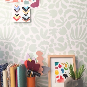 Removable Wallpaper // Muse Mint // Perfect for renters and DIY crafters // Fully removable