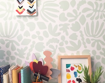 Removable Wallpaper // Muse Mint // Perfect for renters and DIY crafters // Fully removable