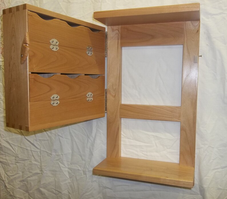 Wall Mounted Tea Bag Dispenser Handmade Solid Cherry wood Etsy