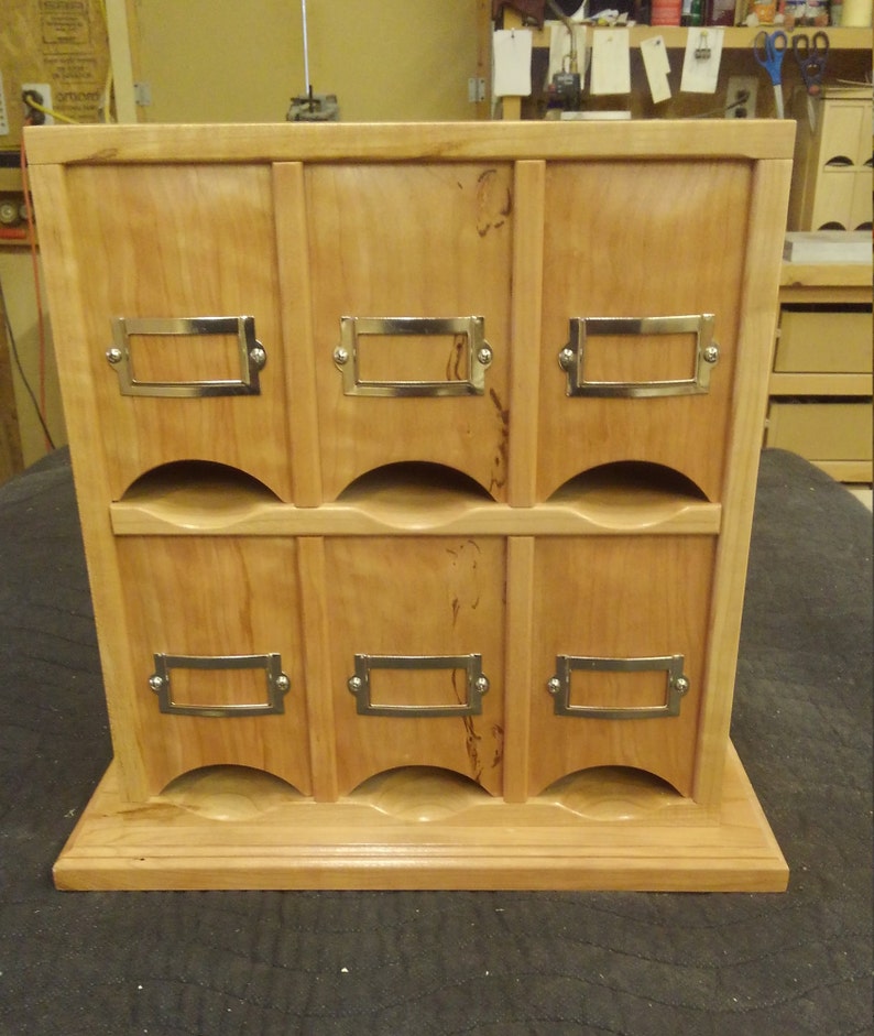 Counter top 6 bay Tea Bag Dispenser handmade Cherry or Maple Etsy