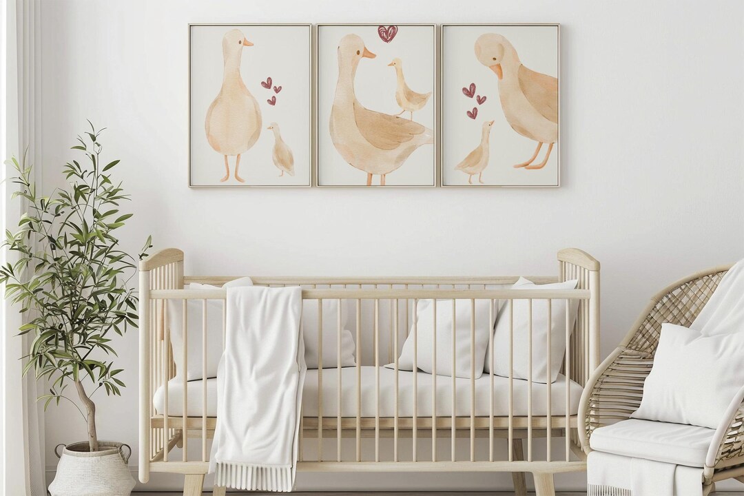 Goose Nursery Art Print | Baby Animal Wall Decor | Farmhouse Nursery ...