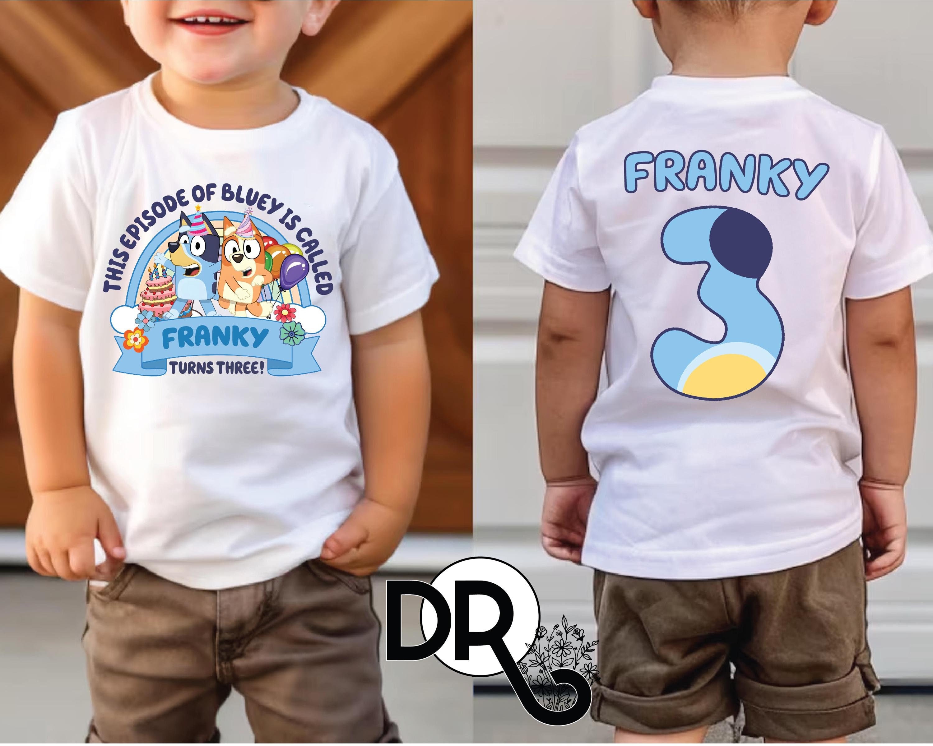 Custom Blue Dog Birthday Tee