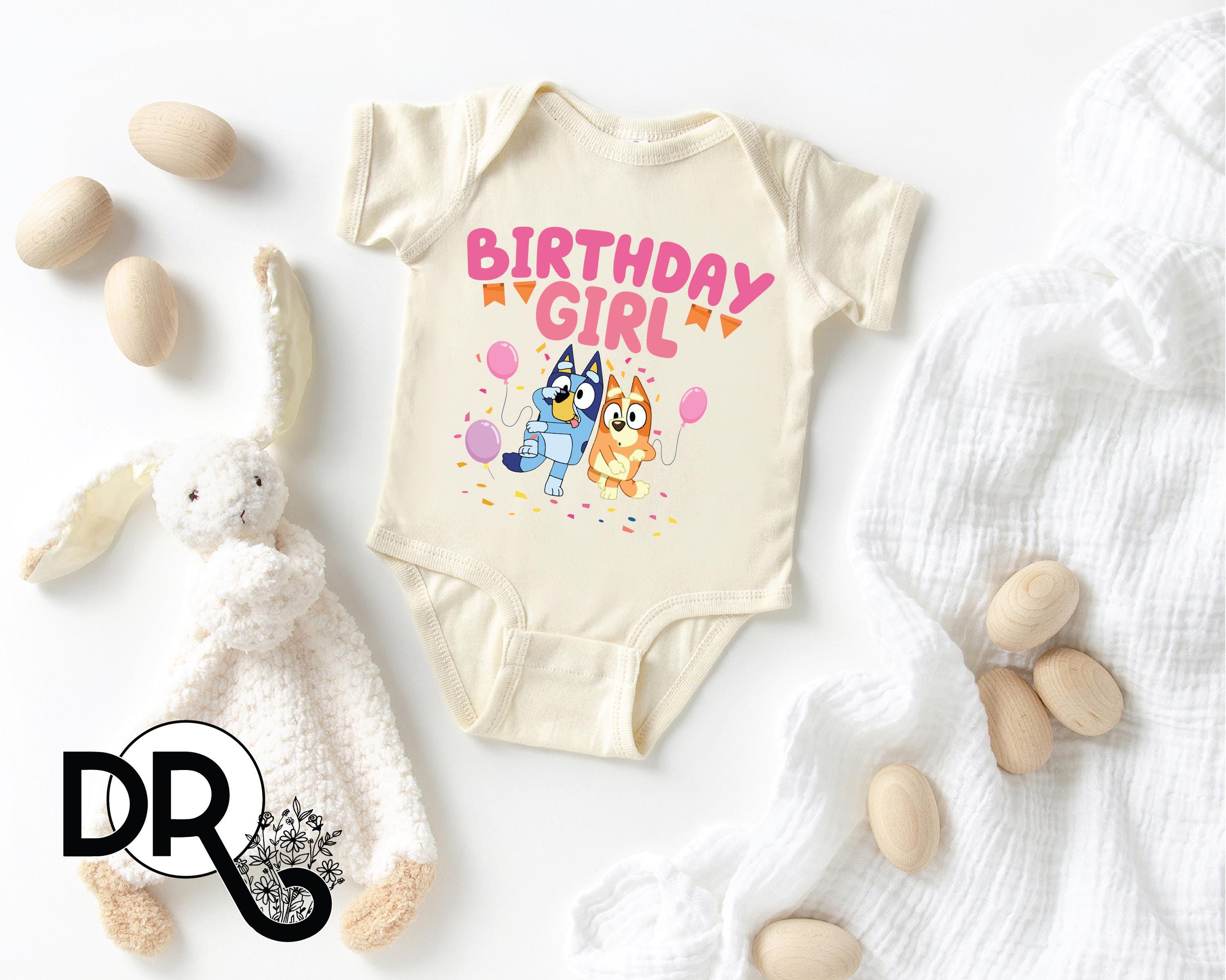 Custom Birthday Girl Blue Dog Shirt