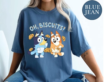 Comfort Color Oh Biscuits Cute Blue Shirts Blue Shirt Blue Birthday Party Shirt Blue Family Matching Shirt Cute Blue tee