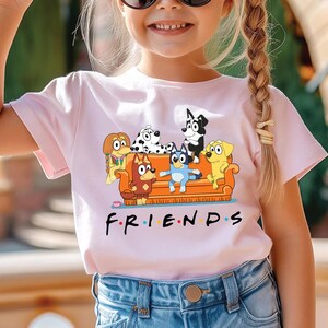 Blue Dog and Friends Shirt Blue Friends Themed Shirt Happy Blue Friends Tee Disney Charachter Tee Blue Shirt Blue Family Birthday Shirt