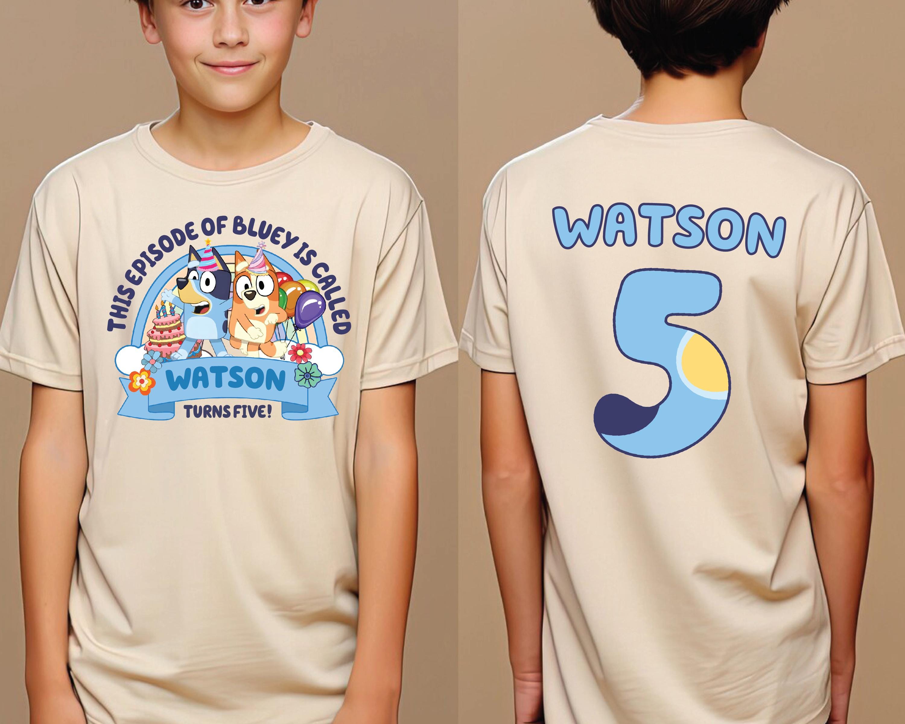 Custom Blue Dog Birthday Tee
