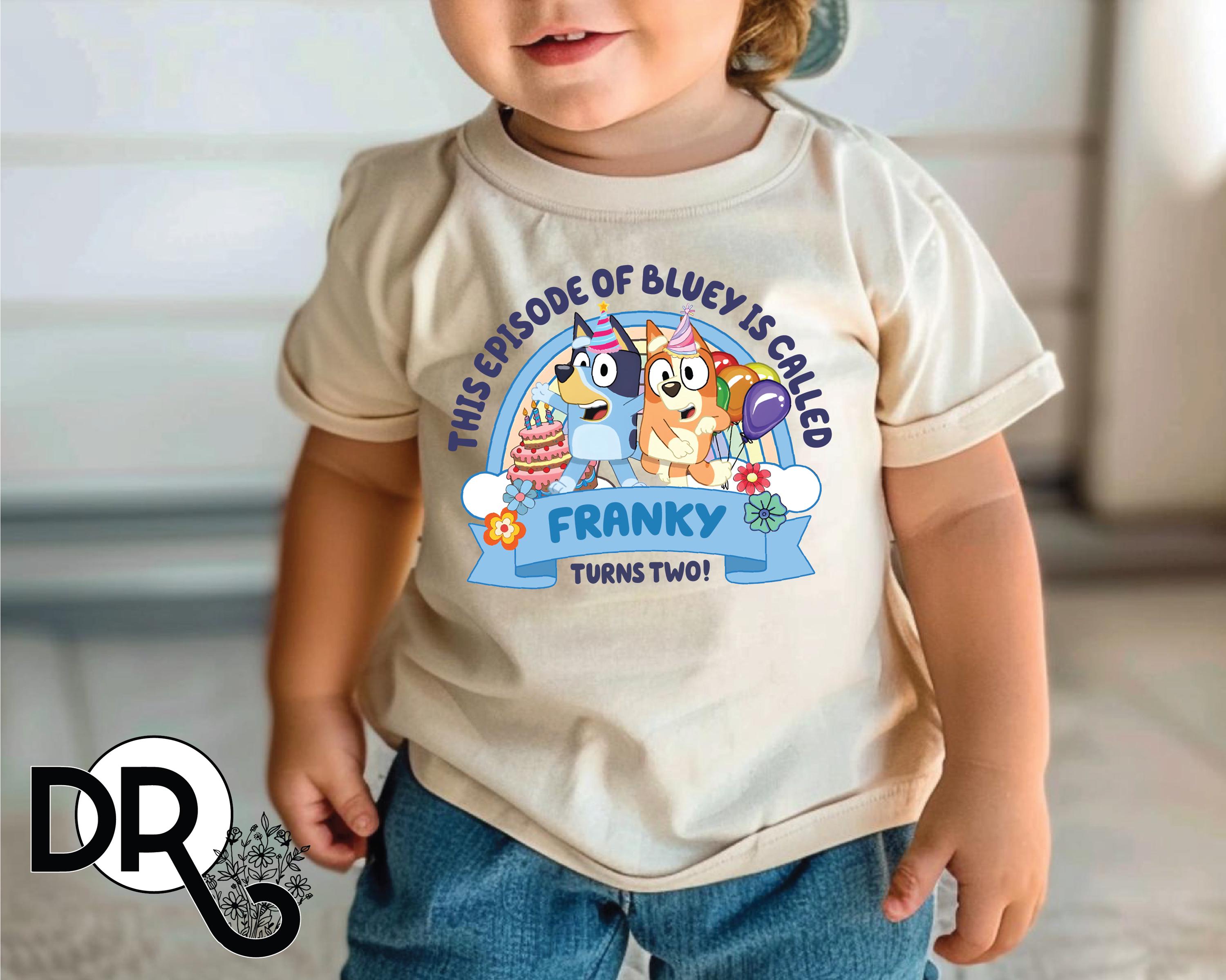 Custom Blue Dog Birthday Tee