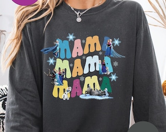 Disneyland Frozen Mama Shirt Elsa and Mom shirt Best Mom Ever T-Shirt Mother's Day Gift Idea Disneyland Family Outfits Gift For Mom