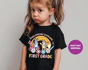Custom Back To School First Grade Shirt Personalized Preppy 1st Grade Shirt Elementary Shirt First Day Of School Shirt Cute student tee