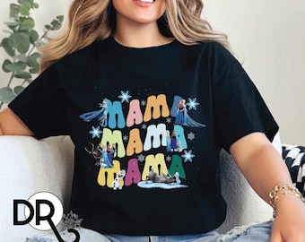 Mama Frozen Shirt Princess Mom Shirt Mothers Day Shirt disneyworld Shirt Frozen Elsa tee Elsa Princess tee Mama Princess Shirt cute elsa tee