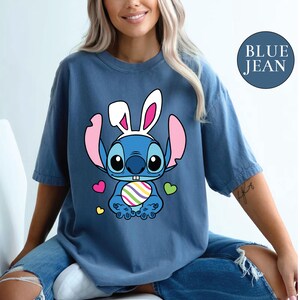 Comfort Colors Stitch Easter Shirt Easter Stitch Shirt Disney Stitch Easter Shirt Disney Easter Tee Stitch Bunny Tee Bunny Stitch Shirt