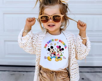 Disney Mouse 100 Days of School Shirt Mickey and Minnie 100 Days Student shirt Disney Shirt Elementary Teacher Tee School Shirt for Kids
