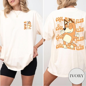 Comfort Color Cool Mums Club Shirt Cartoon Cool Mums Club Shirt Blue Dog cool mums club tee Funny Mom Outfit Mothers Day Gifts Gift for mom