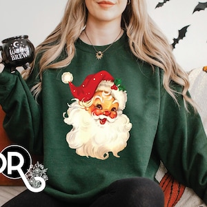 Santa Sweater Funny Christmas Sweatshirt Merry Santa Claus Shirt Cute Christmas sweater Holiday shirt christmas family sweaters gift for her