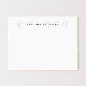 Personalized Stationery Set: Modern Couple's Note Cards (Set of 10)