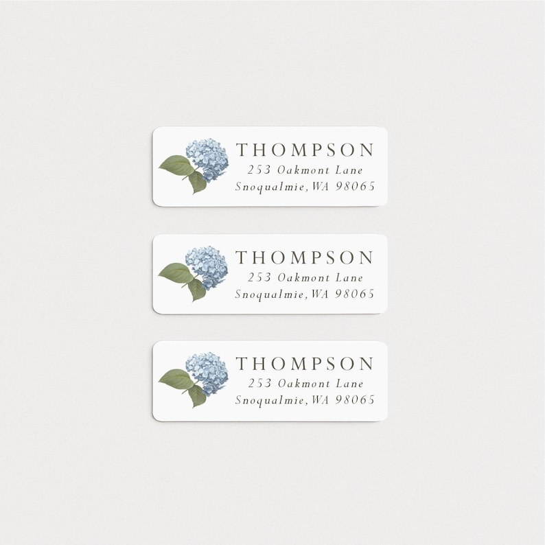 Hydrangea Label Vintage Hydrangea Address Labels: Personalized Weatherproof Stickers - Etsy