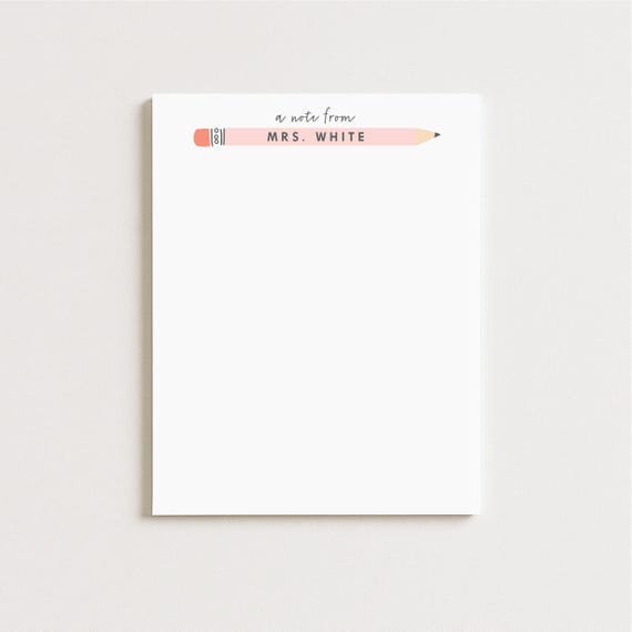 Personalized Notepad | Teacher Notepad | Teacher Gift | Custom Teacher Notepad | Cute Teacher Gift